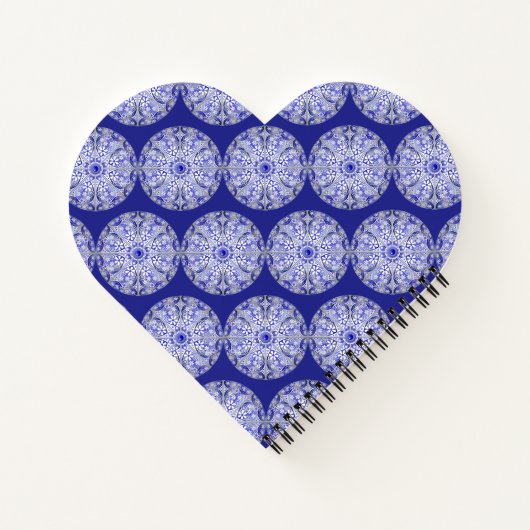 Keramische Kant Blauw van Griekenland Notitieboek (Achterkant)