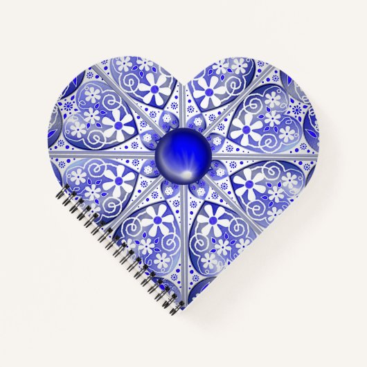 Keramische Kant Blauw van Griekenland Notitieboek (Voorkant)