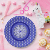 Keramische kant Blauw van Griekenland Papieren Bordje (Feest)