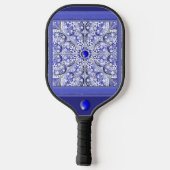 keramische kant Blauw van Griekenland Pickleball Paddle (Achterkant)
