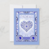 Keramische kant Blauw van Griekenland RSVP Kaartje (Voorkant)