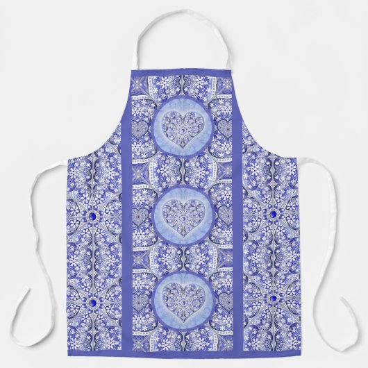 keramische kant Blauw van Griekenland Schort (Voorkant)