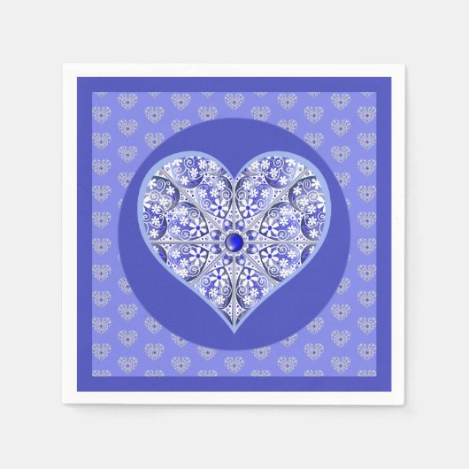 Keramische Kant Blauw van Griekenland Servet (Voorkant)