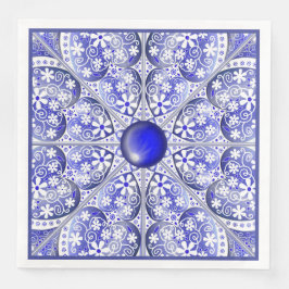 Keramische Kant Blauw van Griekenland Servet