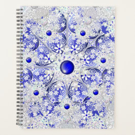 Keramische kant blauw van Griekenland & sneeuwvlok Planner