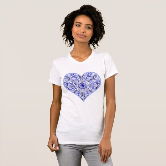 Keramische Kant Blauw van Griekenland T-shirt (Voorkant volledig)
