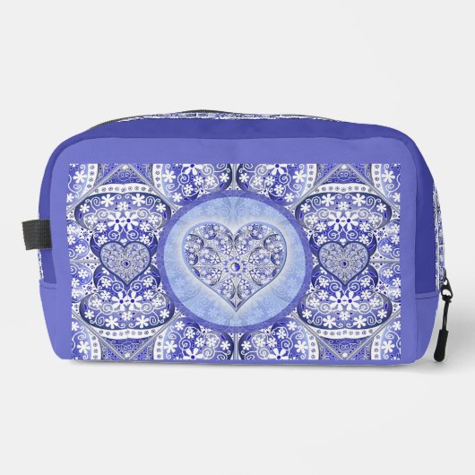 Keramische kant Blauw van Griekenland Toilettasje (Voorkant)