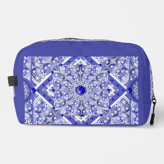 Keramische kant Blauw van Griekenland Toilettasje (Voorkant)