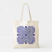 Keramische Kant Blauw van Griekenland Tote Bag (Achterkant)