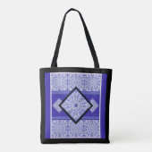 Keramische Kant Blauw van Griekenland Tote Bag (Achterkant)