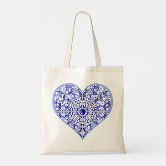 Keramische Kant Blauw van Griekenland Tote Bag (Achterkant)