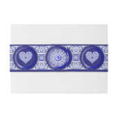 Keramische Kant Blauw van Griekenland Uitnodigingen Wikkel (Achterkant Voorbeeld)