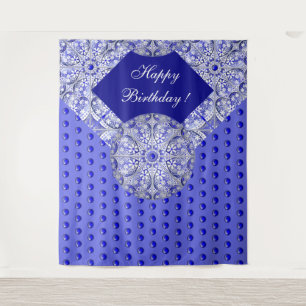 Keramische kant Blauw van Griekenland Wandkleed