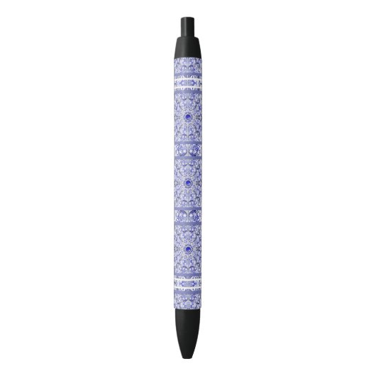 keramische kant Blauw van Griekenland Zwarte Inkt Pen (Voorkant Verticaal)