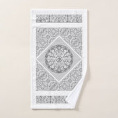 Keramische kant grijs bad handdoek (Handdoek)