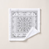 Keramische kant grijs bad handdoek (Wasdoekje)