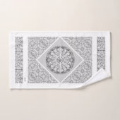 Keramische kant grijs bad handdoek (Handdoek)