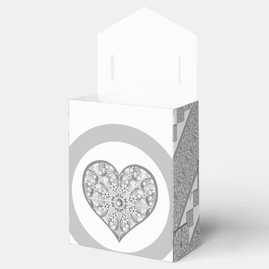 Keramische Kant grijs Bedankdoosjes (Geopend)