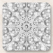 Keramische kant grijs bier onderzetter (Voorkant)