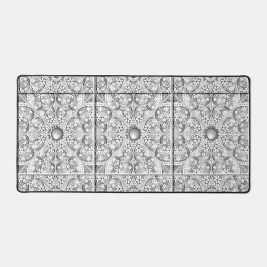 Keramische Kant grijs Bureaumat (Voorkant)