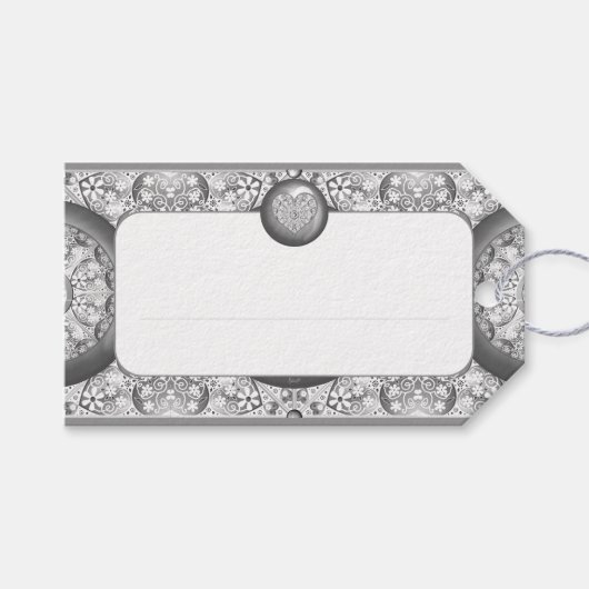 Keramische Kant grijs Cadeaulabel (Voorkant (Horizontaal))