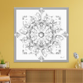 Keramische Kant grijs Canvas Afdruk (Insitu (Woonkamer))