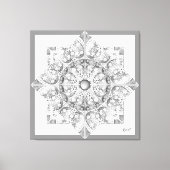 Keramische Kant grijs Canvas Afdruk (Voorkant)