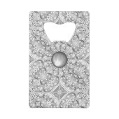 Keramische kant grijs creditkaart flessenopener (Achterkant)