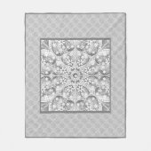 Keramische kant grijs fleece deken (Voorkant)