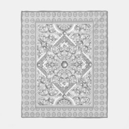 Keramische kant grijs fleece deken