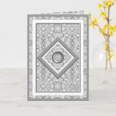 Keramische Kant grijs Kaart (Gele Bloem)