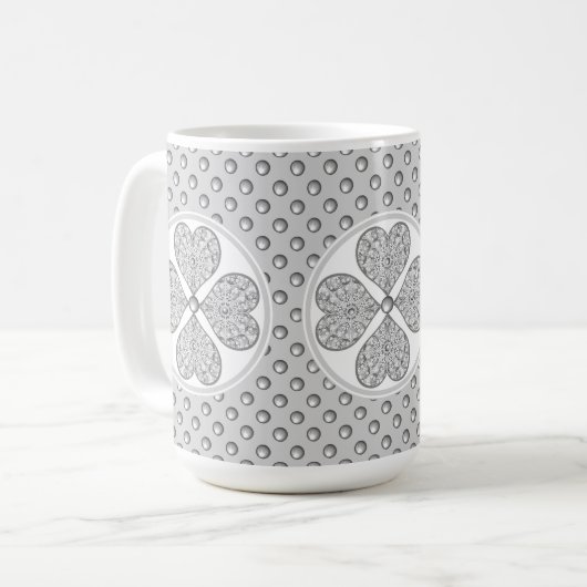 Keramische Kant grijs Koffiemok (Voorkant links)
