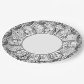 Keramische Kant grijs Papieren Bordje (Gekanteld)