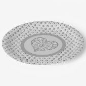 Keramische Kant grijs Papieren Bordje (Gekanteld)