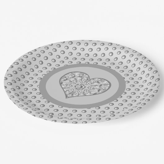 Keramische Kant grijs Papieren Bordje (Gekanteld)