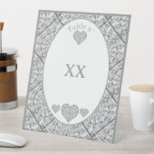 Keramische Kant grijs Reclamebord Met Voetstuk (Insitu)