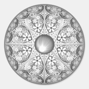 Keramische Kant grijs Ronde Sticker