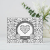 Keramische Kant grijs RSVP Kaartje (Staand voorkant)