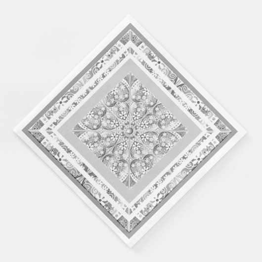 Keramische kant grijs servet (Hoek)