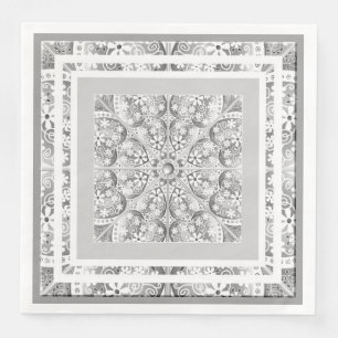 Keramische kant grijs servet