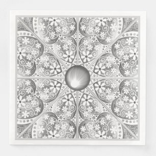 Keramische kant grijs servet