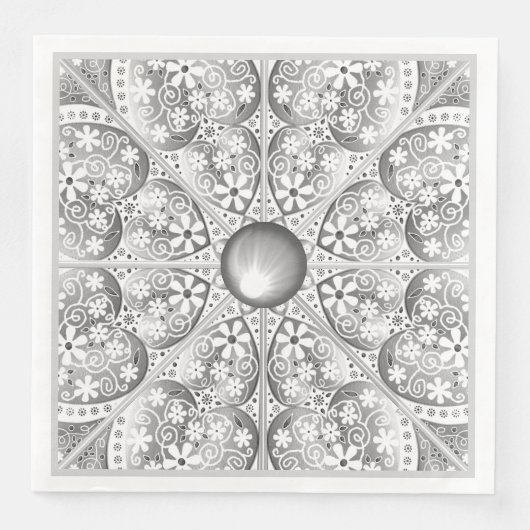 Keramische kant grijs servet (Voorkant)