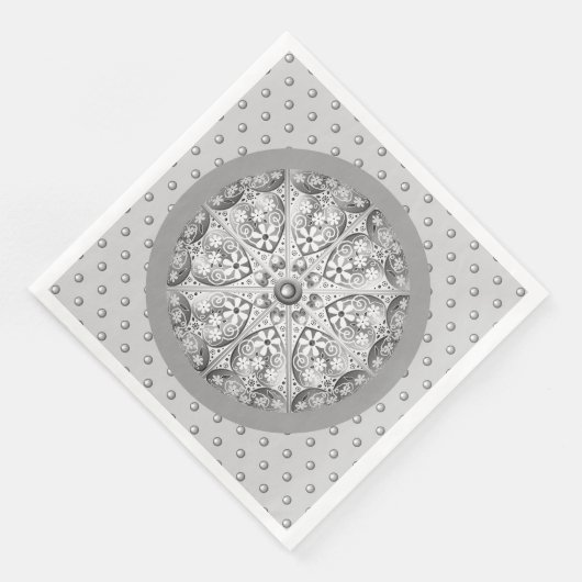 Keramische kant grijs servet (Hoek)