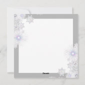 Keramische kant grijs & sneeuwvlok feestdagenkaart (Achterkant)