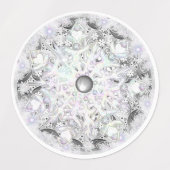 Keramische kant grijs &sneeuwvlok labels (Design 1)