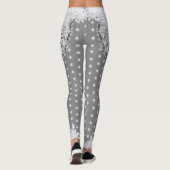 Keramische kant grijs & sneeuwvlok leggings (Achterkant)