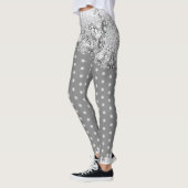 Keramische kant grijs & sneeuwvlok leggings (Links)