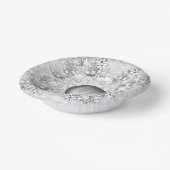 Keramische kant grijs & sneeuwvlok papieren kommen (Gebogen)