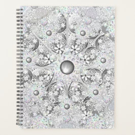 Keramische kant Grijs & sneeuwvlok Planner