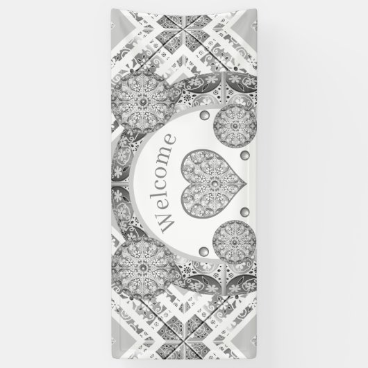 Keramische Kant grijs Spandoek (Verticaal)